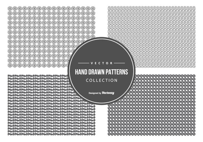 Cute Hand Drawn Pattern Collection vector