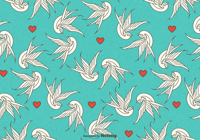 Free Vector Old School Tattoo Pattern