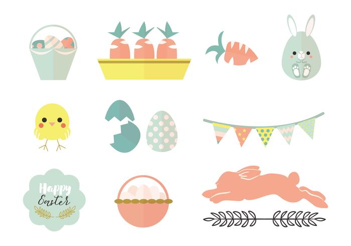 Pastel Easter Vector Pack