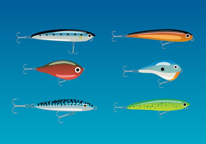 Vector de los trastos de pesca gratis