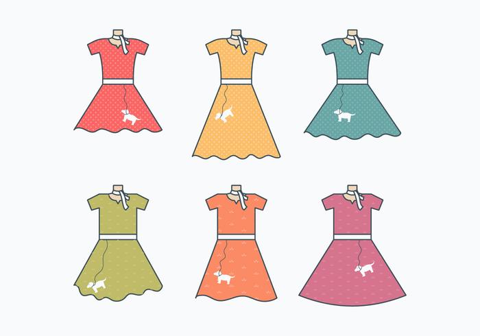 Poodle Skirt Collection vector