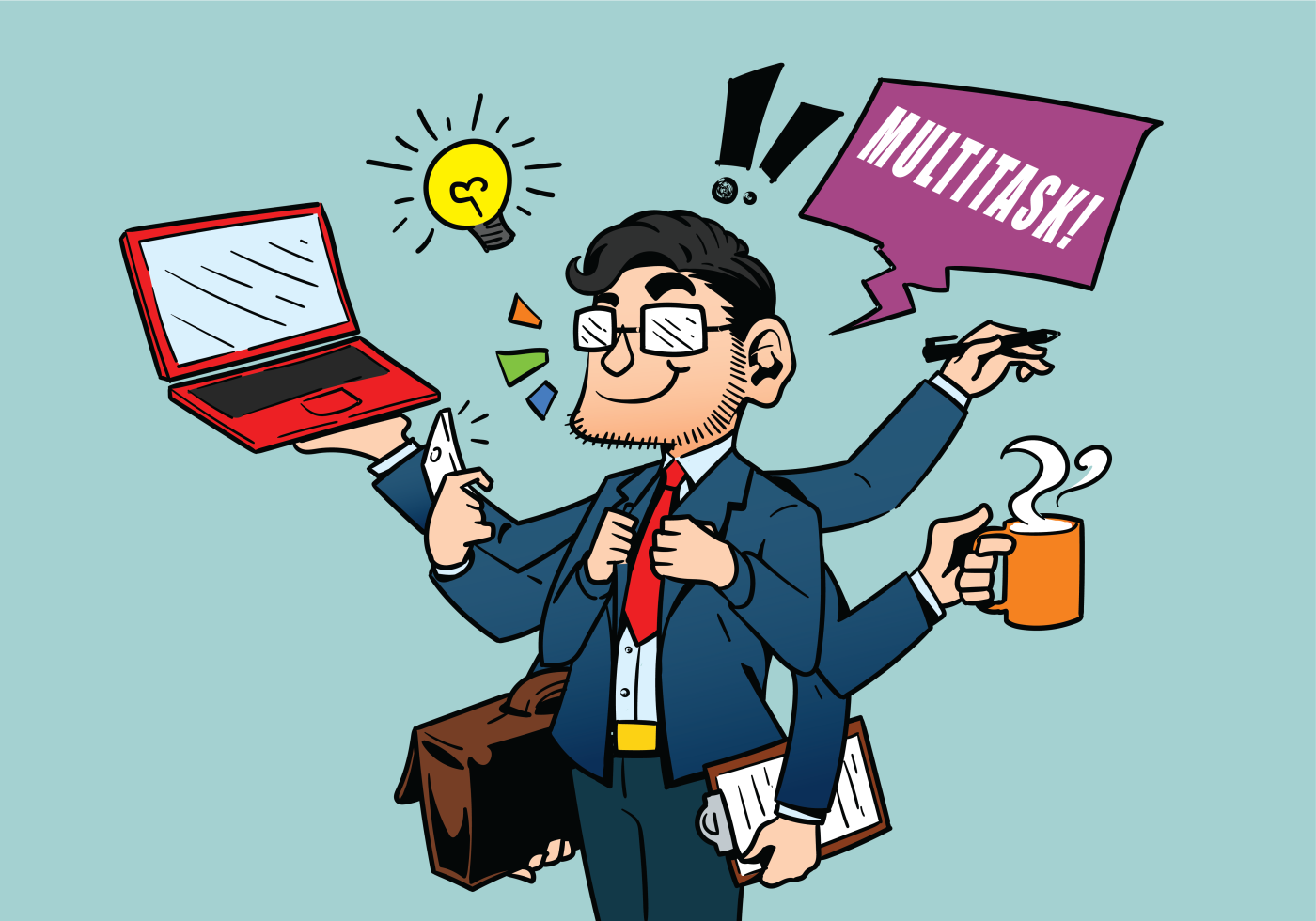 Multitasking Vector Illustration 149164 Vector Art at Vecteezy