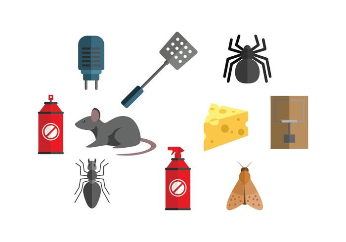 Exterminator Icon Set Vector