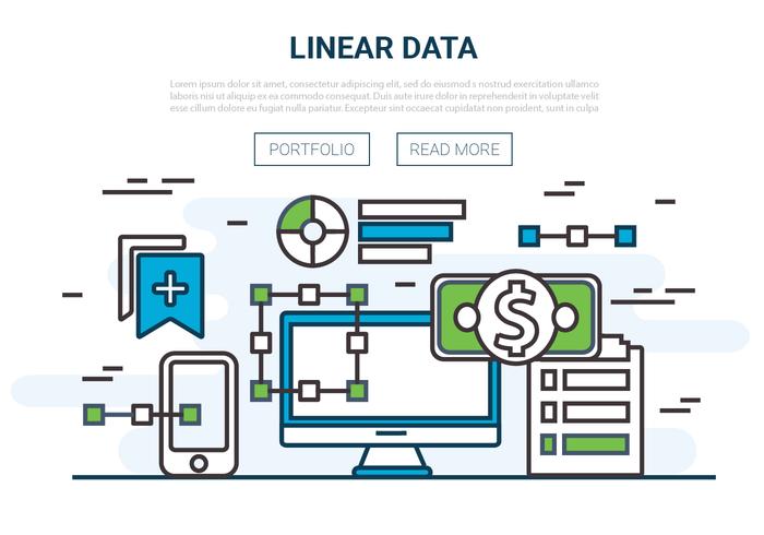 Free Flat Linear Vector Illustration