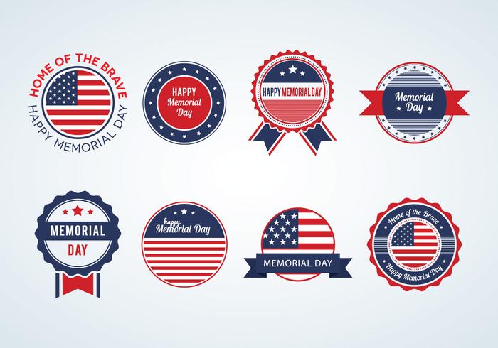 Memorial Day Badges Vector Memorial Day Badges Vector