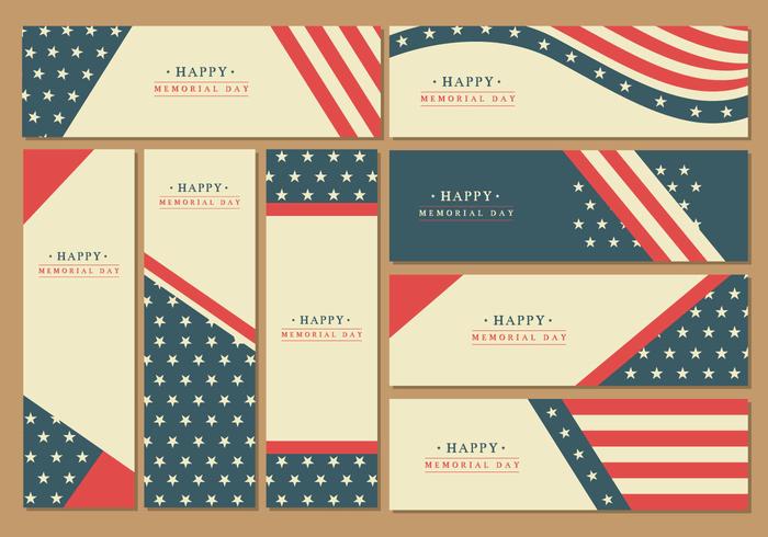 Memorial Day Banner Vectors