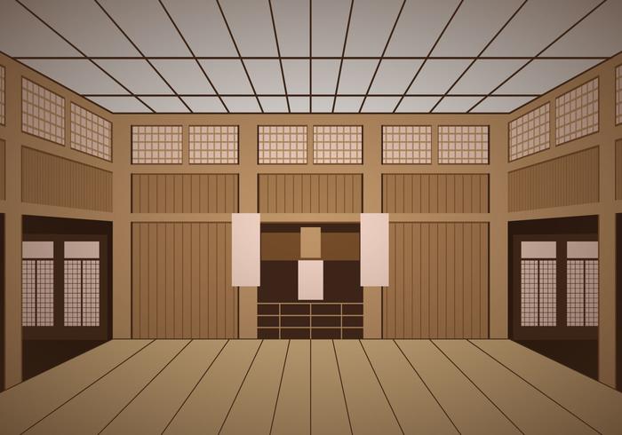 Indoor Dojo Temple vector