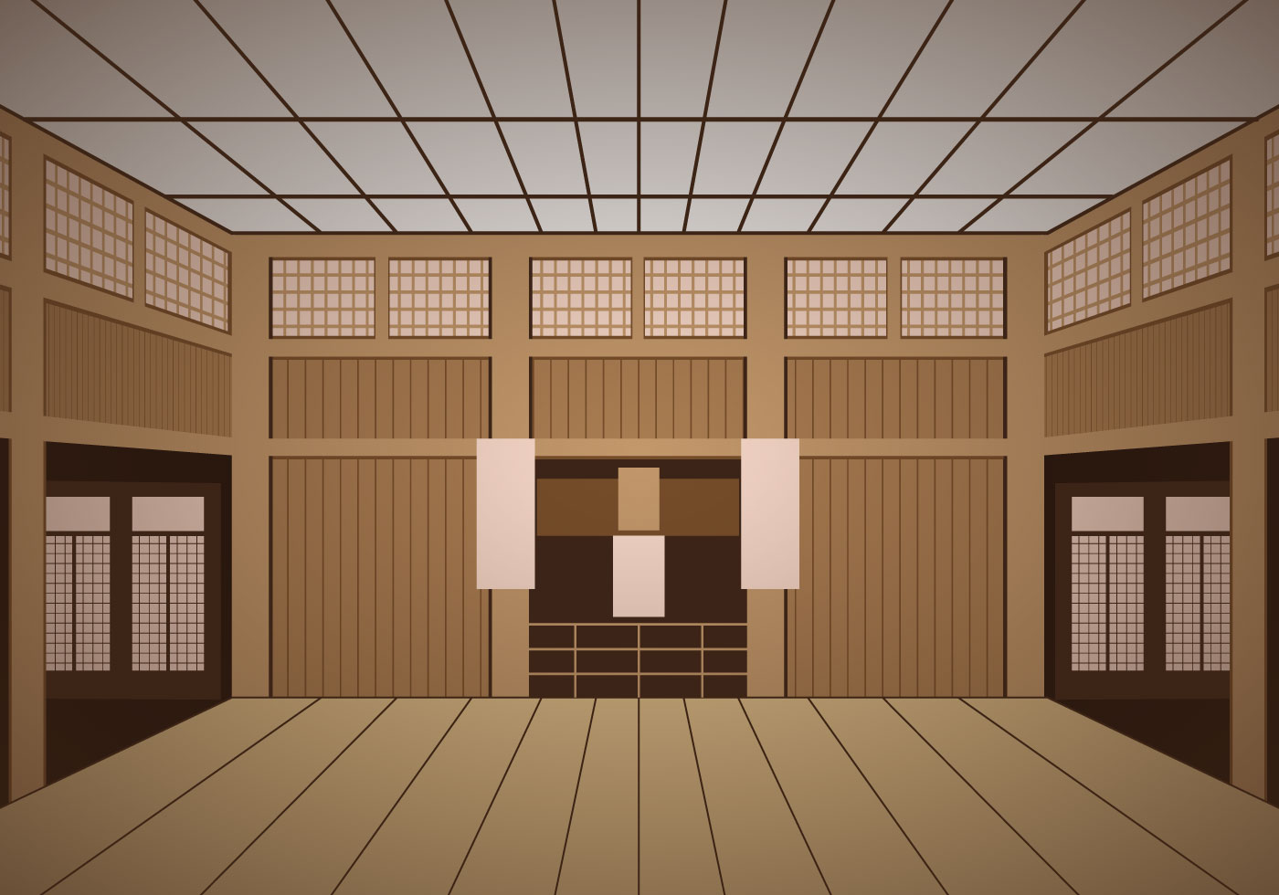 Indoor Dojo Temple 149221 - Download Free Vectors, Clipart Graphics