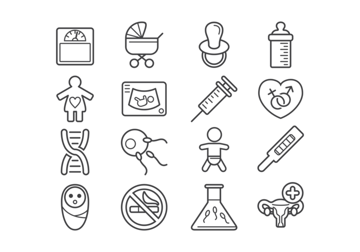 Maternity Icons Vector