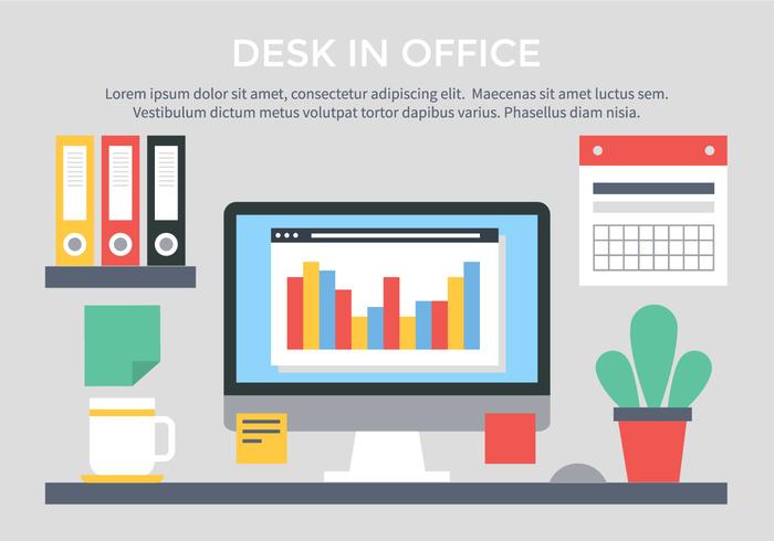 Free Vector Flat Design Workspace
