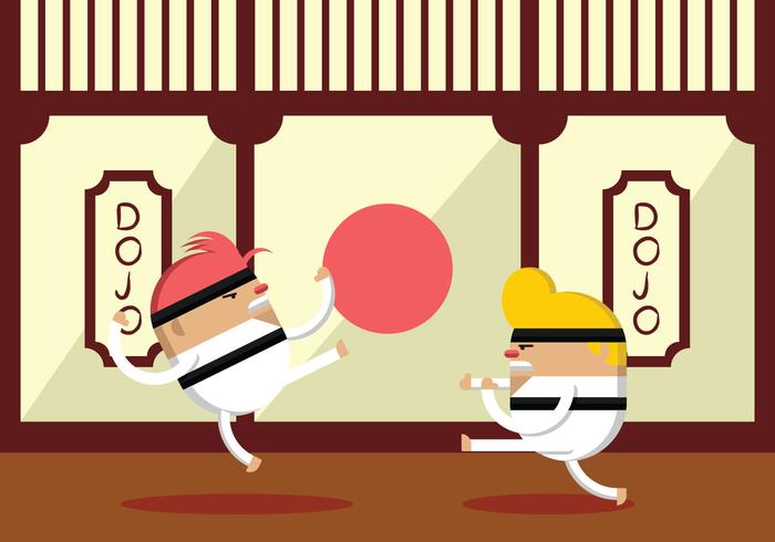 Karate Fighter Practice  vector