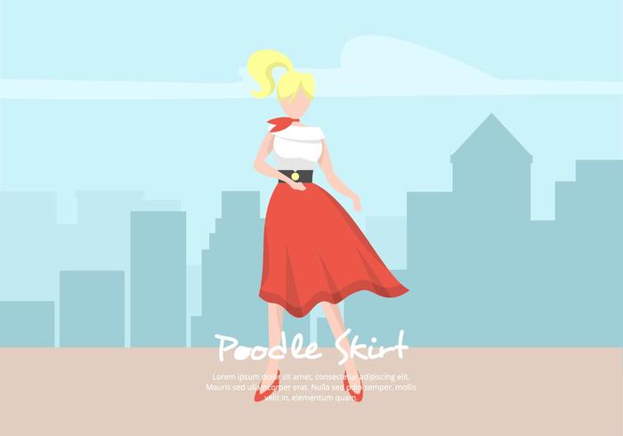 Poodle Skirt Illustration Poodle Skirt Illustration