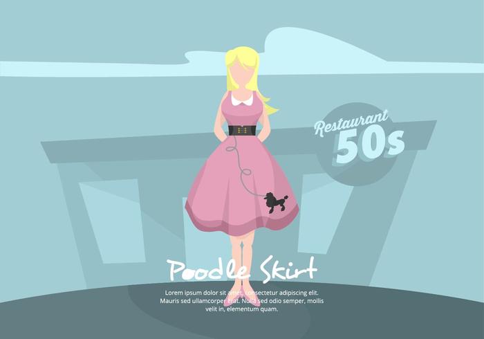 Poodle Skirt Illustration vector