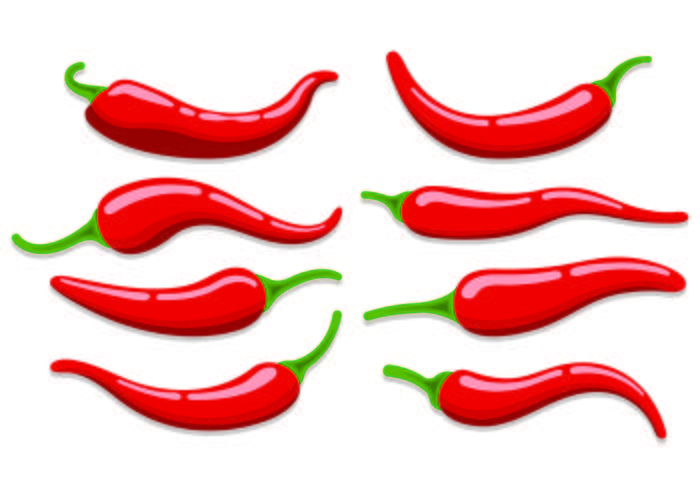 Set Of Chili Vectors