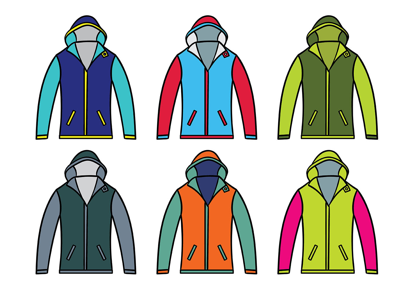 Download Windbreaker Jacket Vector 149283 Vector Art at Vecteezy