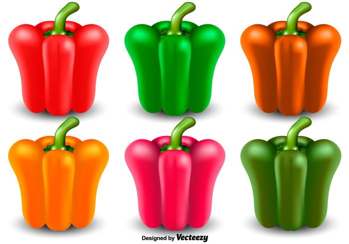 Vector Set Of Pepper Icon Vector Set Of Pepper Icon