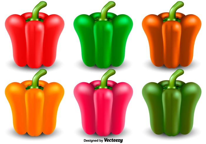 Vector Set Of Pepper Icon