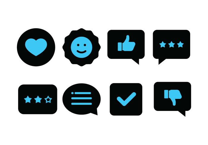 Duotone Testimonials Icon Set vector