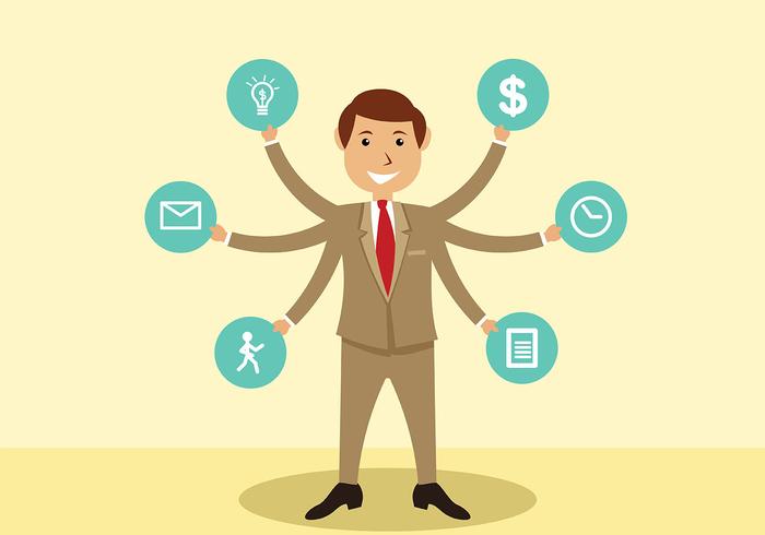 Multitasking Illustration Vector Multitasking Illustration Vector