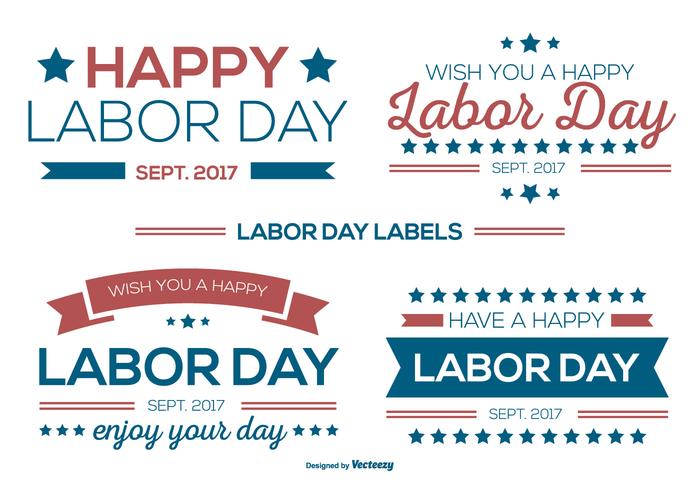 Labor Day Label Collection vector