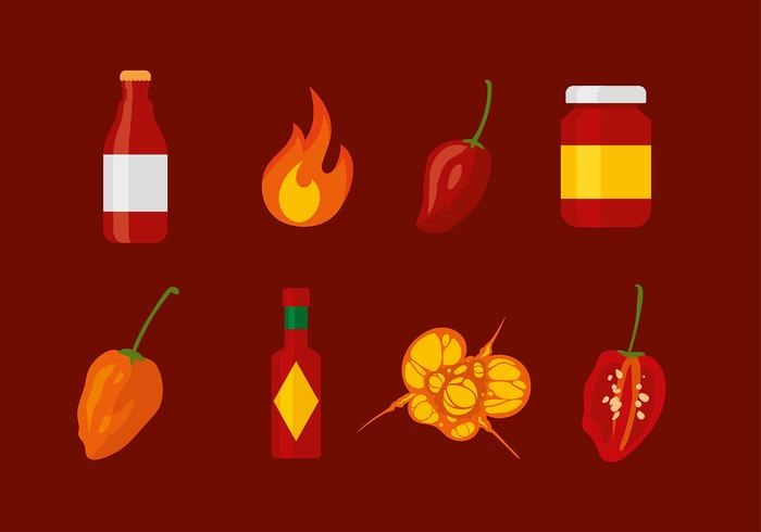 Habanero conjunto vector libre