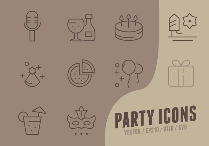 Happy Birthday Collection Icons vector