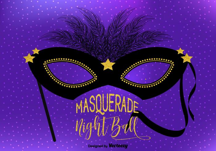 Masquerade bola ilustración vectorial vector