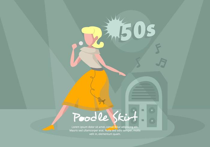 Poodle Skirt Illustration vector