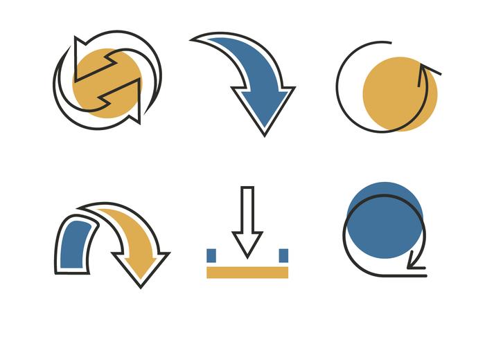 Líneas Flechas Vector Icono