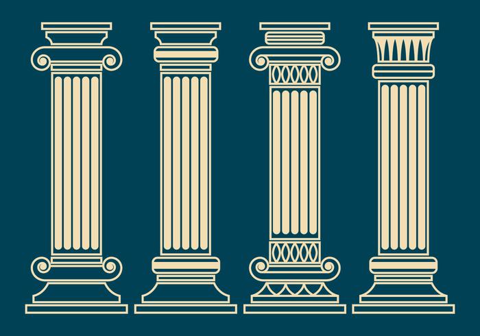 Corinthian Pillar Vector Set