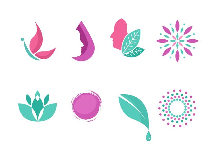 Beauty Clinic Logo Symbol Collection vector