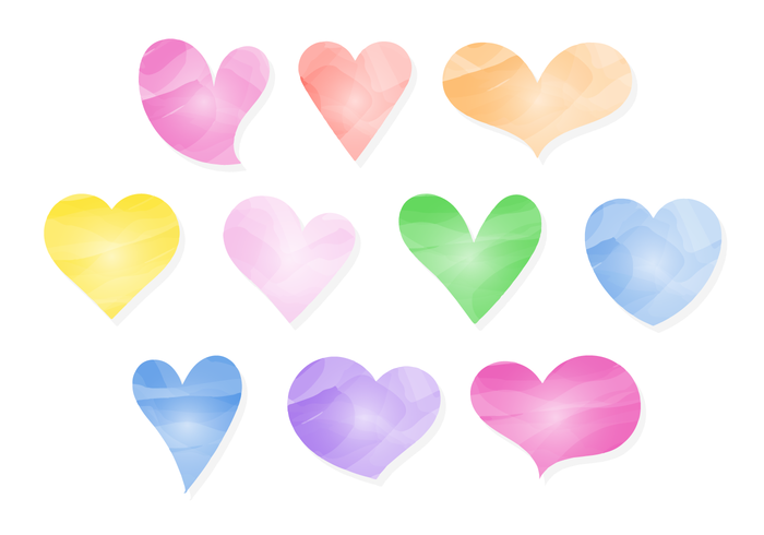 Kostenlose Aquarell Herzen Download Kostenlos Vector Clipart
