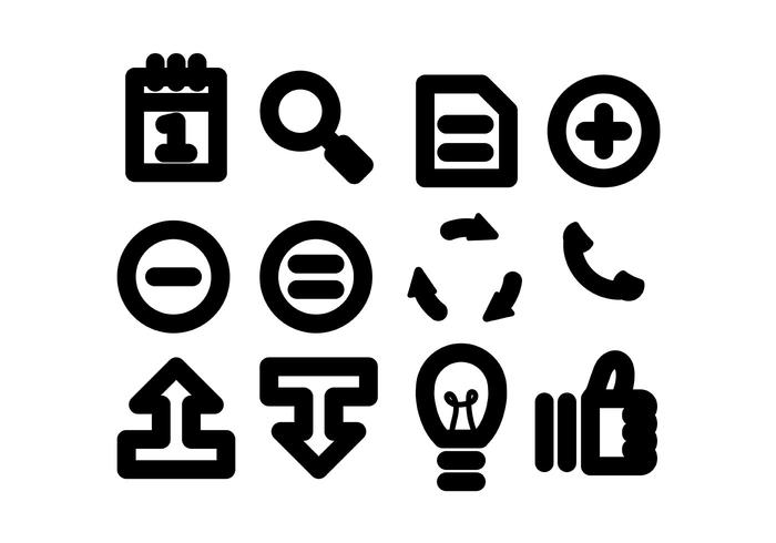 Flat Multimedia Icons Vector