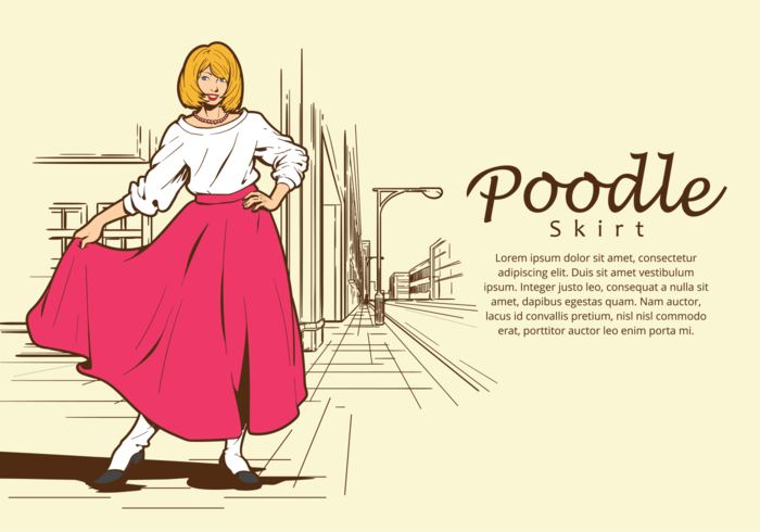 Poodle Skirt Ilustraciones Vectoriales vector