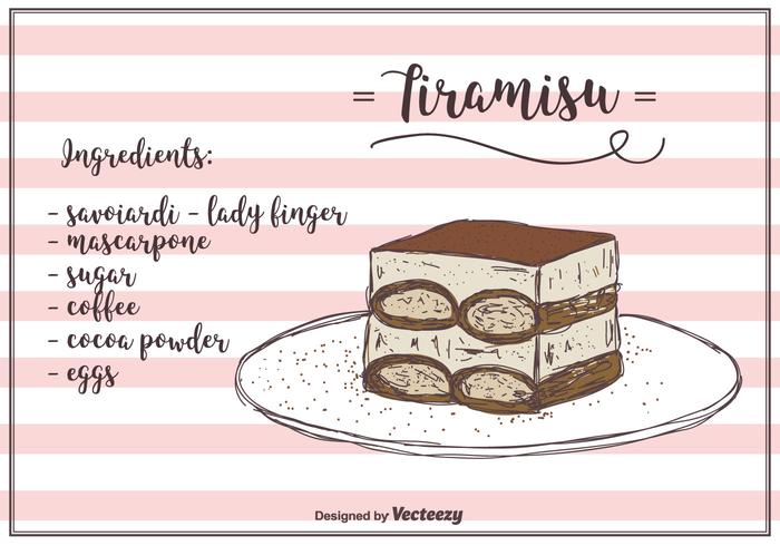 Tiramisu Vector Background