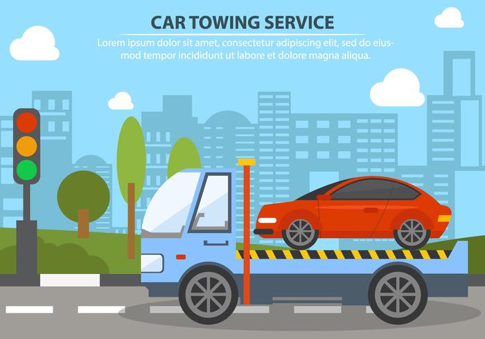 Servicio de remolque de automóviles vector