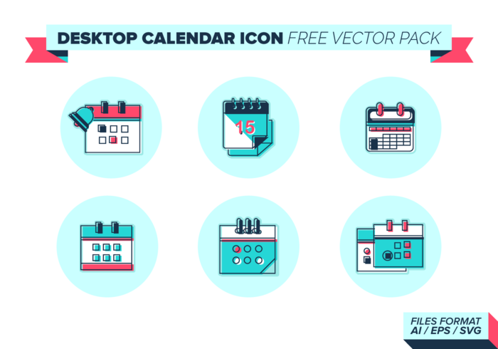 Desktop Calendar Icon Free Vector Pack Desktop Calendar Icon Free Vector Pack