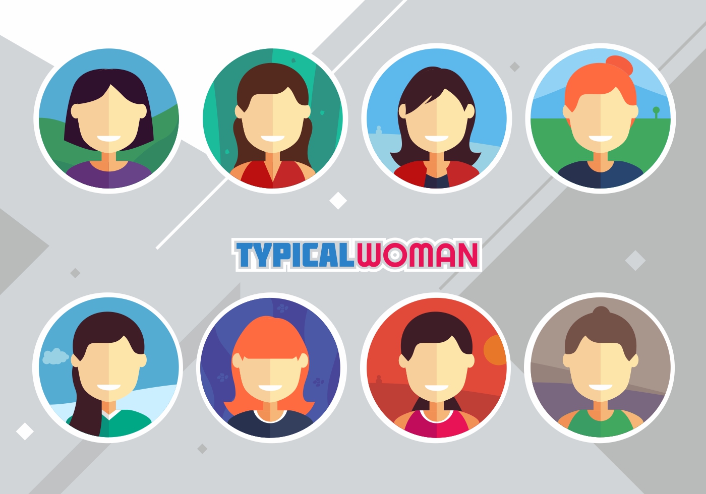 Typical Woman 149597 Vector Art at Vecteezy