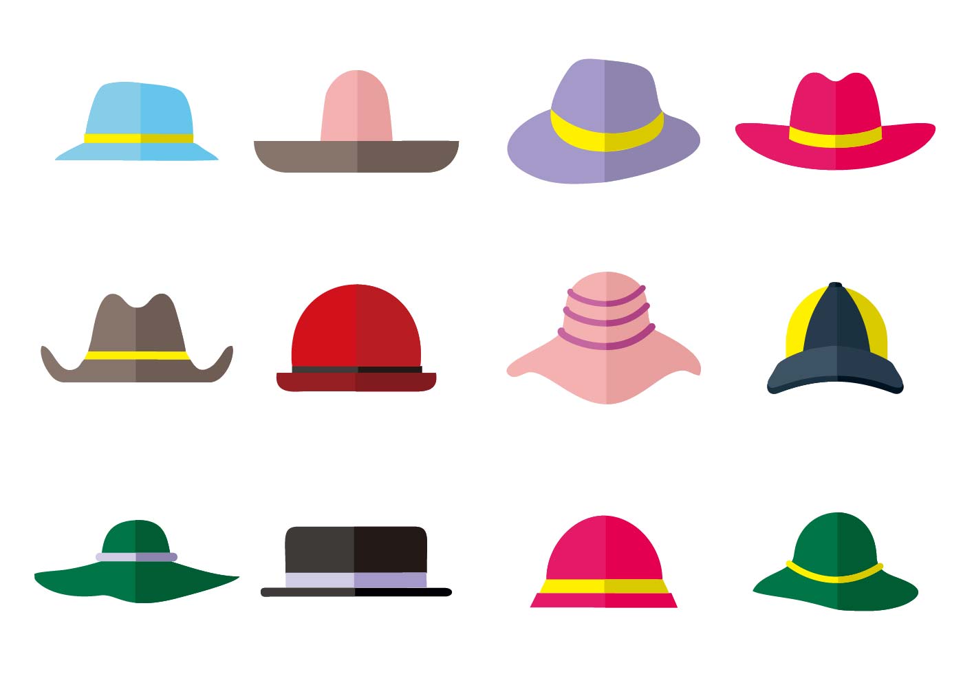 Free Hat Collection Icons Vector 149598 Vector Art at Vecteezy