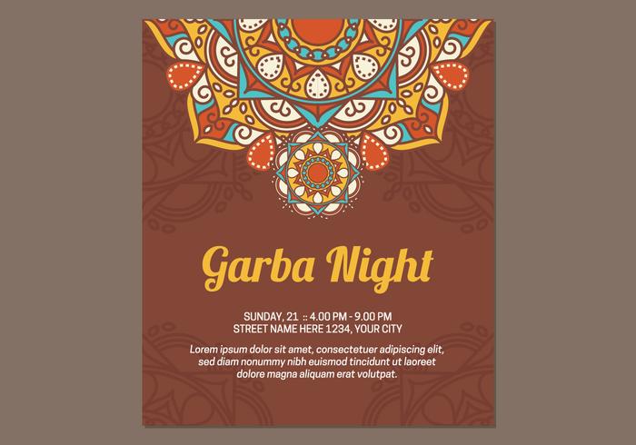 Garba Poster Template vector