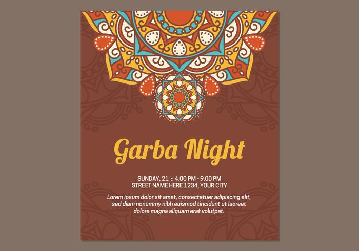 Garba Poster Template vector