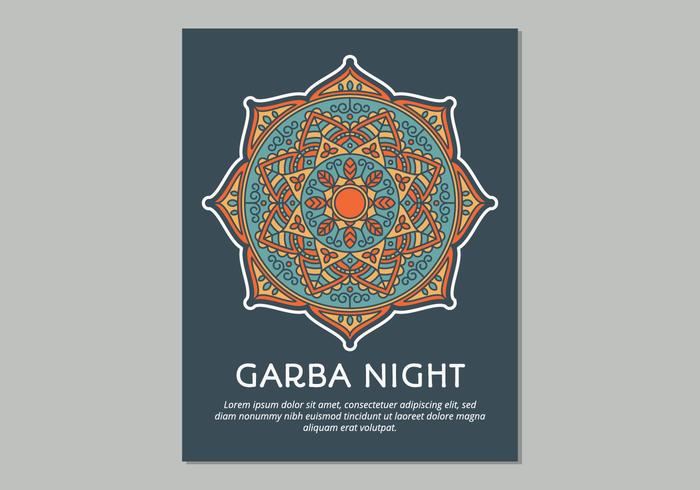 Garba Poster Template vector