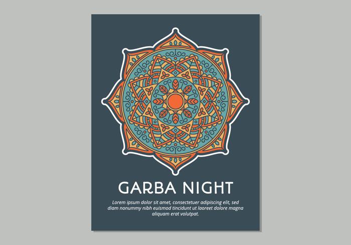 Garba Poster Template vector