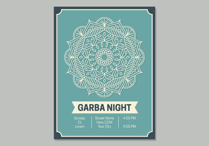 Garba Poster Template vector