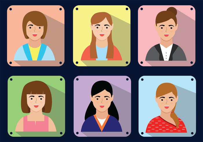 Woman In Frame Vector Pack Woman In Frame Vector Pack