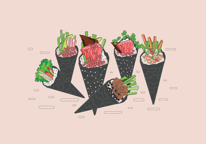 Temaki Illustration Vector Vector Art At Vecteezy