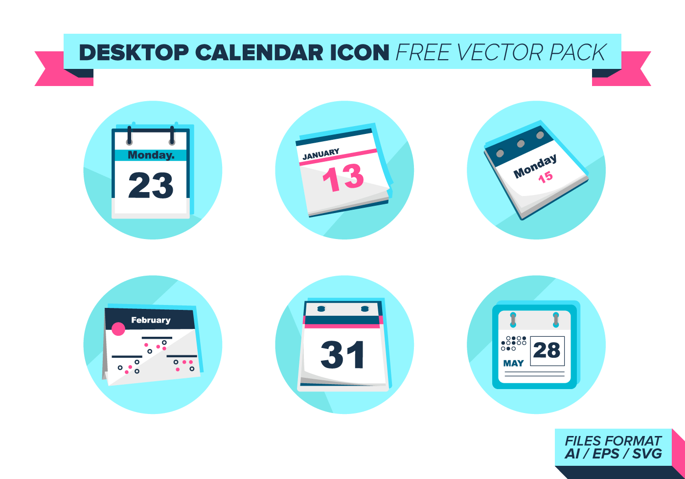 Desktop Calendar Icon Vector Pack 149666 Vector Art at Vecteezy