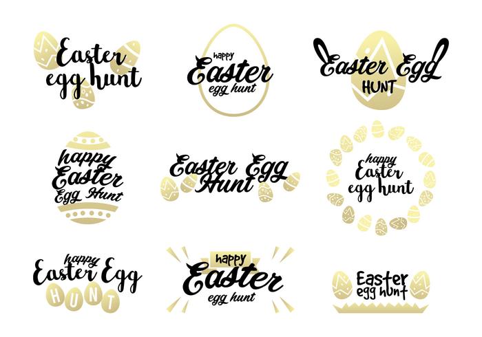 Vectores Golden Golden Egg Hunt