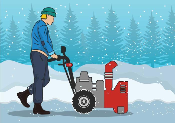 Snow blower vector illustration