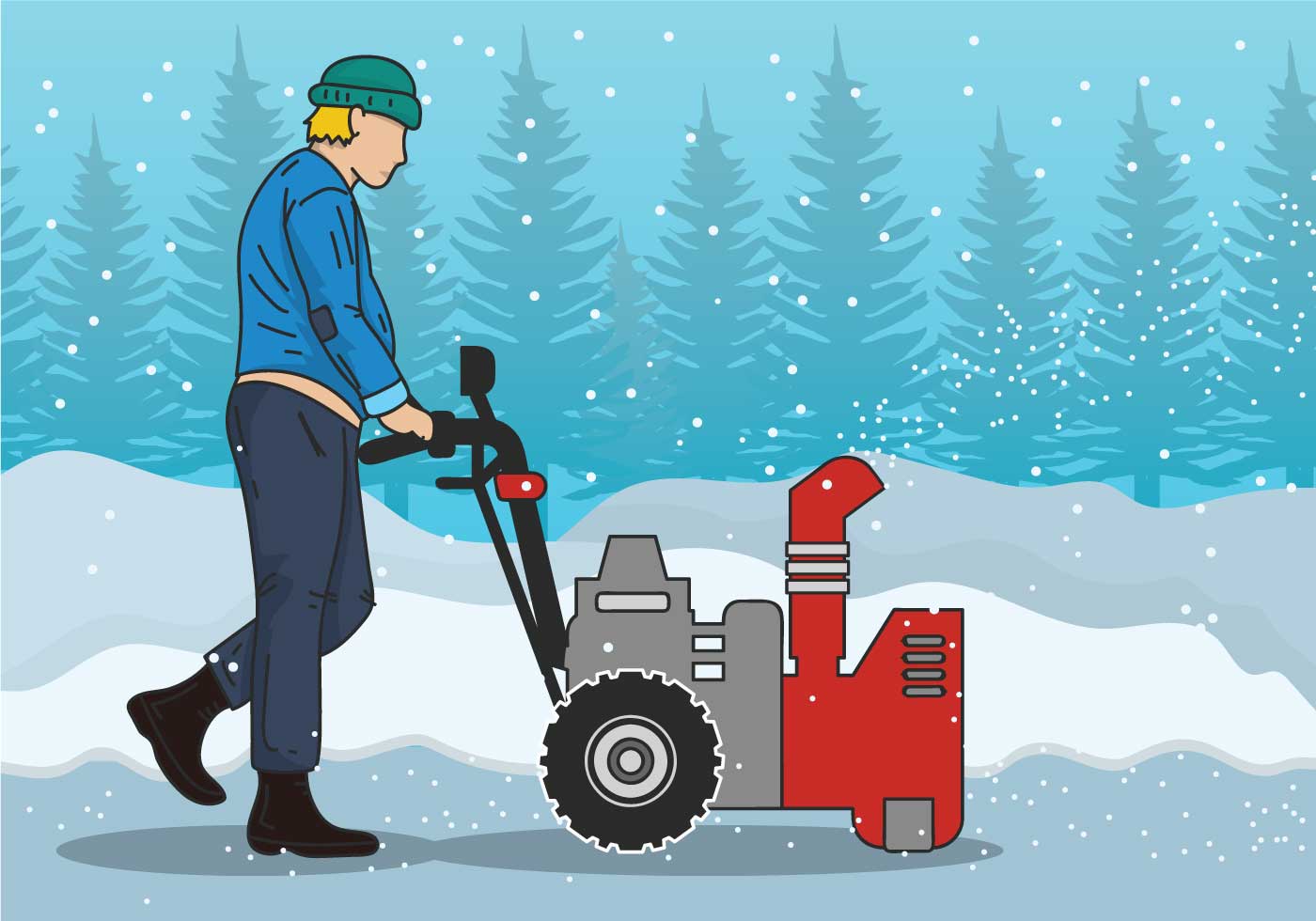 Download Snow blower vector illustration 149687 Vector Art at Vecteezy